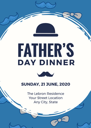 Father's Day Dinner Invitation Design