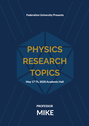 Physics Research Seminar Poster Poster Design