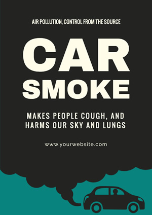 Automobile Exhaust Air Pollution Poster Design