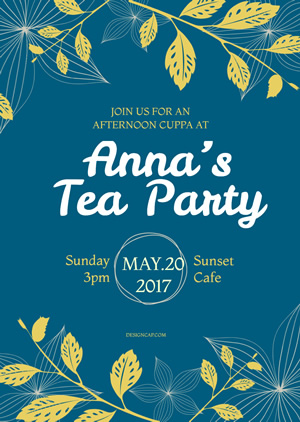 Happy Tea Party Invitation Design
