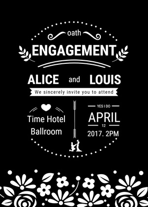 Happy Engagement Invitation Design