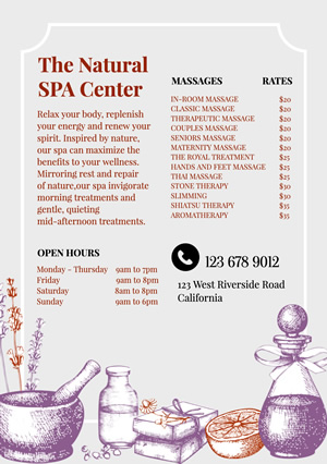 Life Spa Flyer Flyer Design