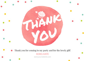 Birthday Thank You Card Design