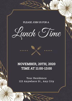 Elegant Lunch Invitation Design