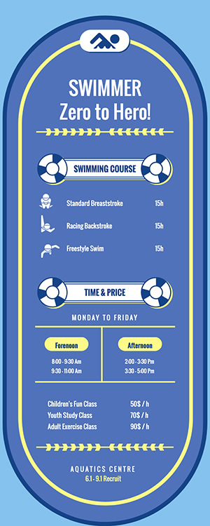 Swimming School Infographic Design