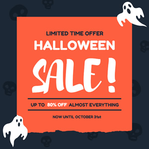 Halloween Sales Instagram Post Design