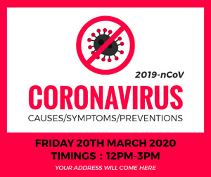 Coronavirus Warning Facebook Post Design