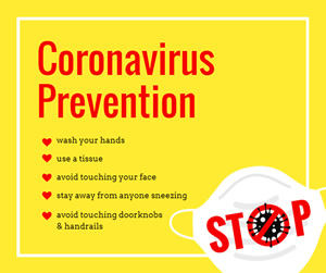 Coronavirus Prevention Facebook Post Design