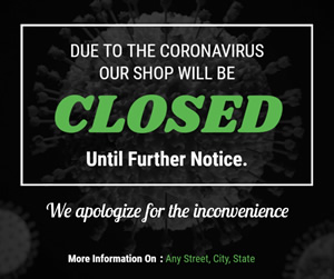Shop Closed Facebook Post Design