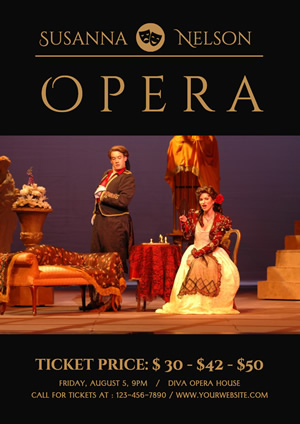 Ticket Information Opera Poster Poster Design