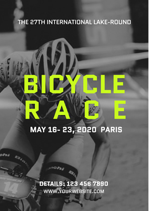 Simple Bicycle Race Poster Design