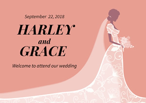 Graceful Wedding Invitation Card Design