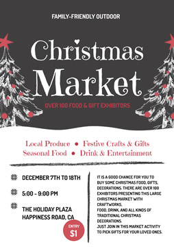 Life Market Christmas Flyer Flyer Design