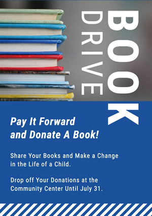 Blue Book Donation Flyer Design