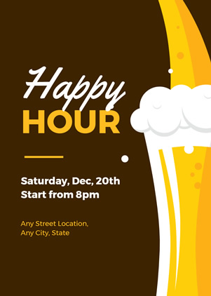 Beer Happy Hour Invitation Design