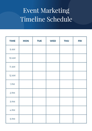 Veranstaltung Zeitplan design