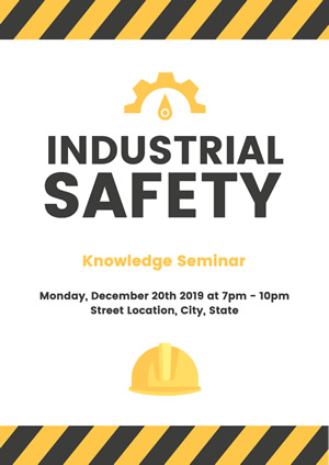 Simple White Industrial Safety Poster Design