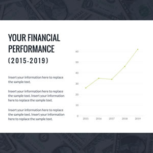 Financial Performance Line Chart Design