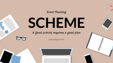 Event Planning Scheme YouTube Channel Art Design