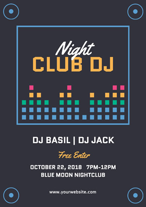 Dark Nightclub DJ Poster Design