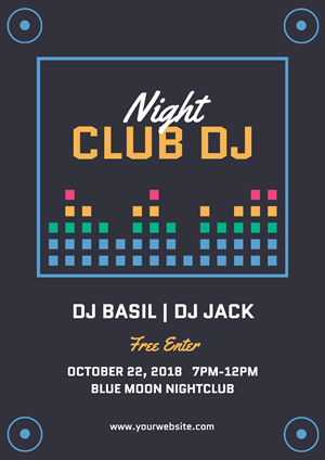 Dark Nightclub DJ Poster  Design