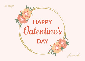 Floral Valentines Card Design