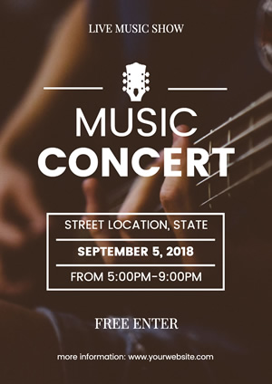 Simple Music Concert Poster Design