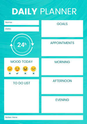 Daily Plan Schedule Schedule Design