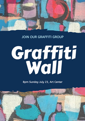 Artistic Graffiti Group Recruitment Poster Design