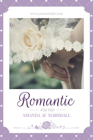 Romantic Wedding Pinterest Graphic Design