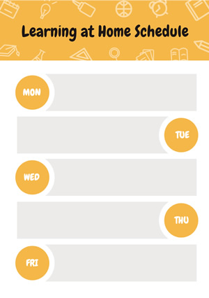 Learning at Home Schedule Schedule Design