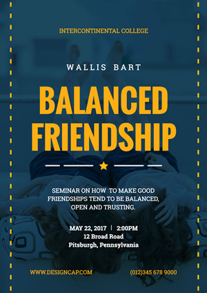 Balanced Friendship Poster Poster Design