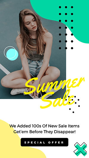 Summer Clothes Sale Instagram Story Instagram Story Design