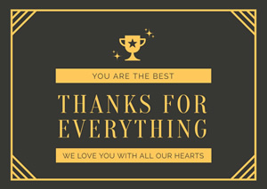 Golden Fathers Day Card Design