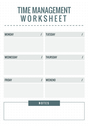 Weekly Time Management Schedule Schedule Design