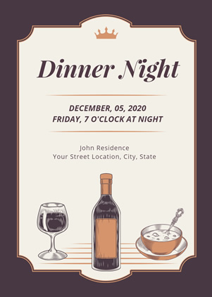 Dinner Party Invitation Design