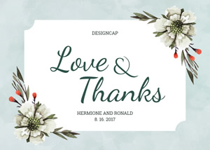 Wedding Thank You Card Design