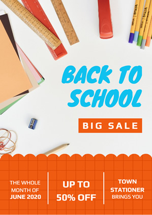 Stationery Shop Sale Poster Poster Design