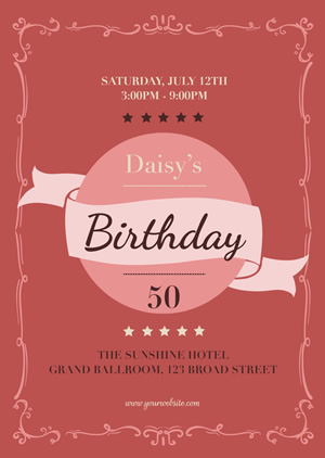 50th Birthday Invitation Design