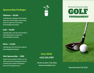 Golf Sport Brochure Design