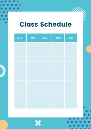 Primary Class Schedule Design