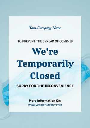 Company Closed Poster Design
