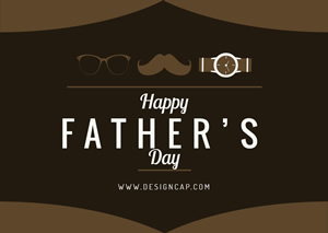 Vintage Fathers Day Card Design