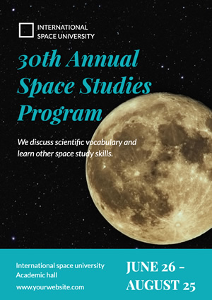 Space Study Program Poster Poster Design