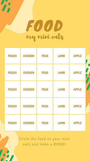 Food Bingo design