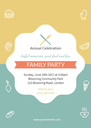 Party Family Invitation Design