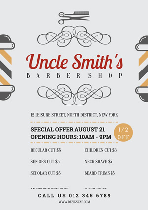 Life Barber Shop Flyer Flyer Design