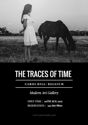 Traces Of Time Exhibition Poster Design