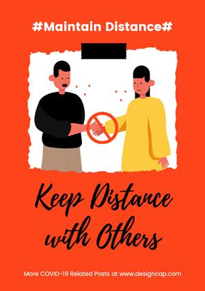 Maintain Distance Poster Design