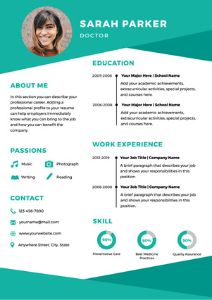 Doctor Resume Resume Design